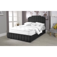 Oced Naples Black 5ft Ottoman Bed